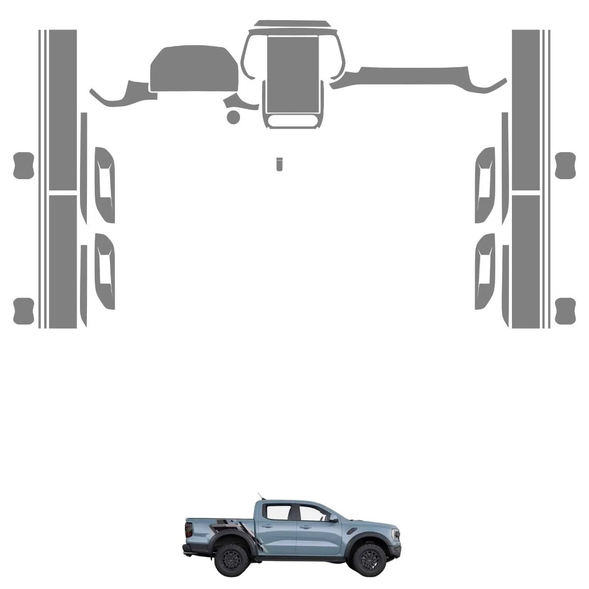 Película PPF Interior e Exterior Ranger Raptor 2023 a 2026 – Garantia de 5 Anos