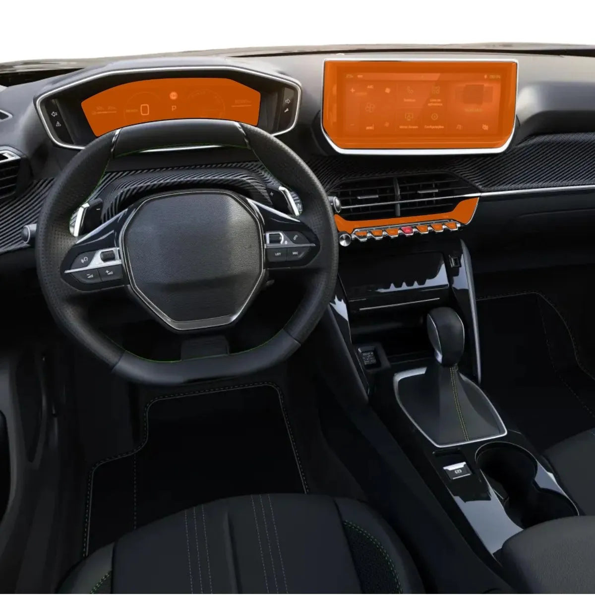 Película PPF multimídia painel Console ar Peugeot 2008 GT 25