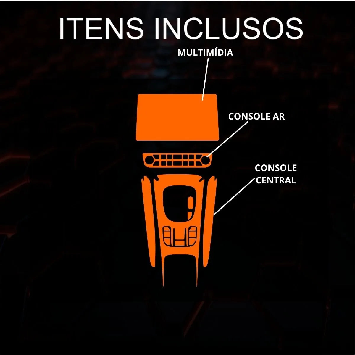 Película PPF Console Central Ar Multimídia Fastback Audace 22 26