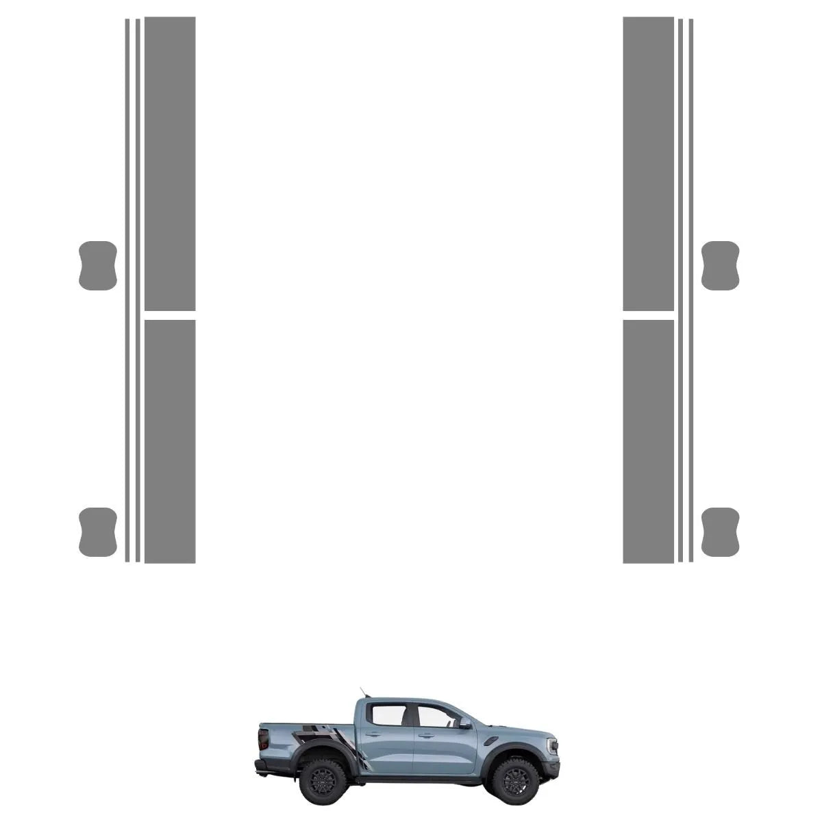 Película PPF Proteção de Portas Ranger Raptor 2023 a 2026 – Garantia de 5 Anos