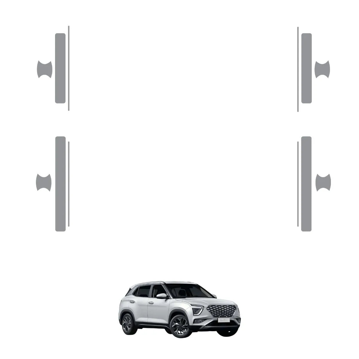 Película PPF Kit Proteção de Portas Hyundai Creta N Line 2022 a 2024 – Garantia de 5 Anos