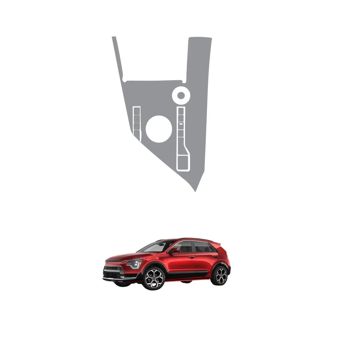 Película PPF Console Central Kia Niro Rio 23 25