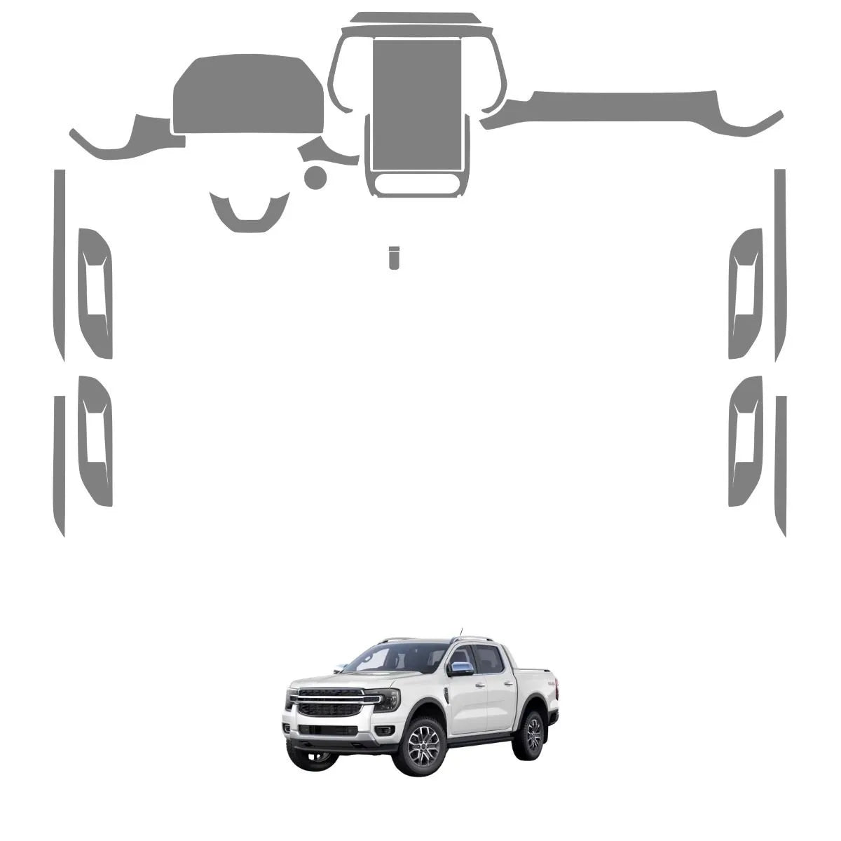 Película PPF Interior Completo Ranger Limited 2023 a 2026 – Garantia de 5 Anos