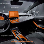 Película PPF Interior Corolla Altis 2026 – Multimídia, Console do Ar, Moldura da Porta, Console Central e Velocímetro | Garantia de 5 Anos