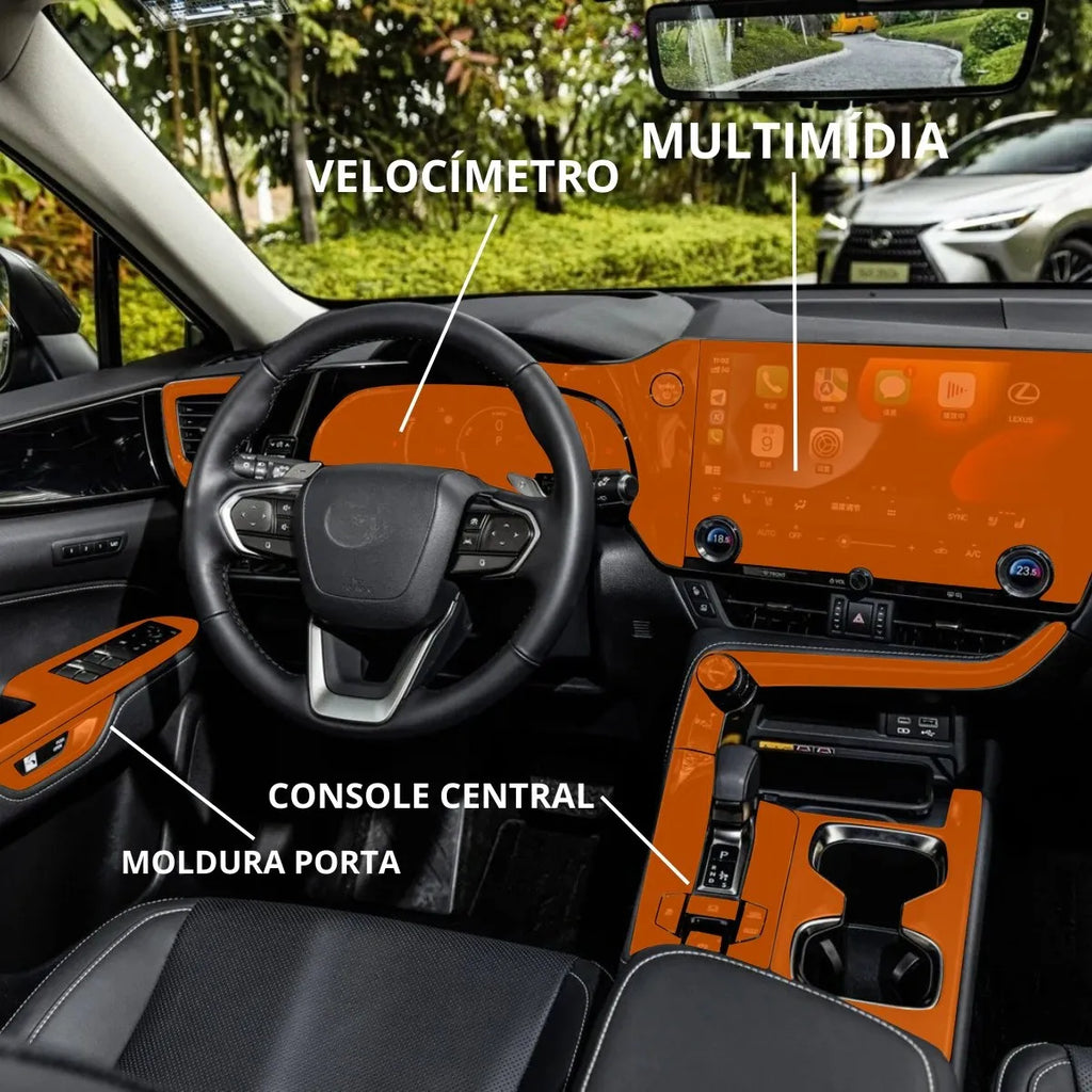 Película PPF Interior e Exterior Lexus NX 350h Luxury 2023 a 2025