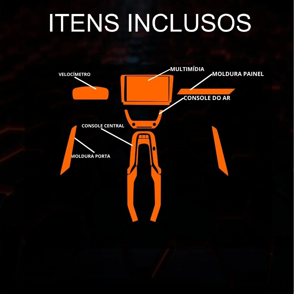 Película PPF Interior Completo Corolla Cross XRX Hybrid 2025 – Garantia de 5 Anos