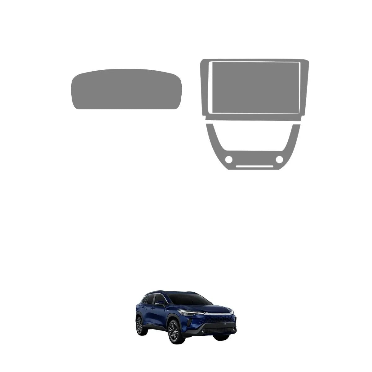 Película PPF Console do Ar, Velocímetro e Multimídia Corolla Cross XRE 2025 – Garantia de 5 Anos