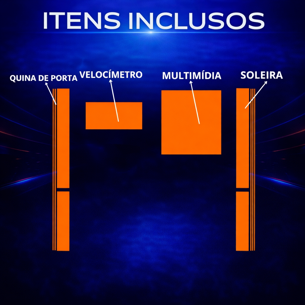 Película PPF Interior e Exterior Jaecoo 7 Luxury 2025/2026 – Quina de Porta, Velocímetro, Multimídia e Soleiras
