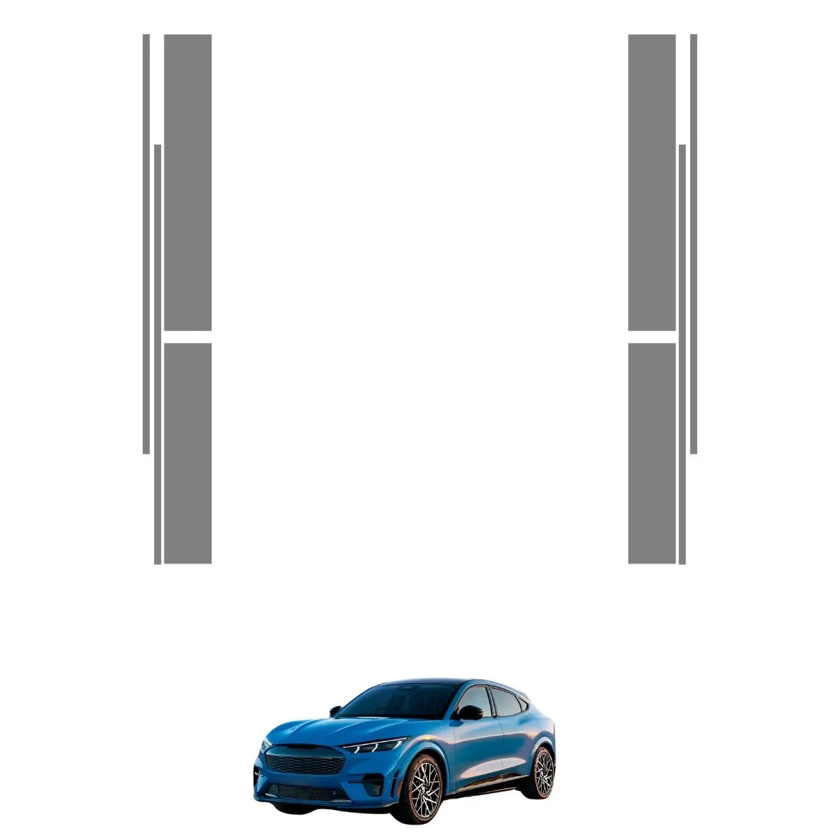 Película PPF Kit Proteção de Portas Mustang Mach-E 2023 a 2025 – Garantia de 5 Anos