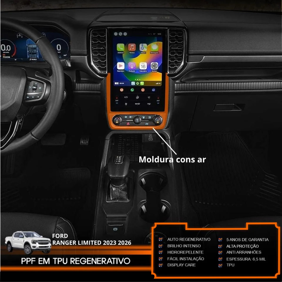 Película PPF Console do Ar Ranger Limited 2023 a 2026 – Garantia de 5 Anos