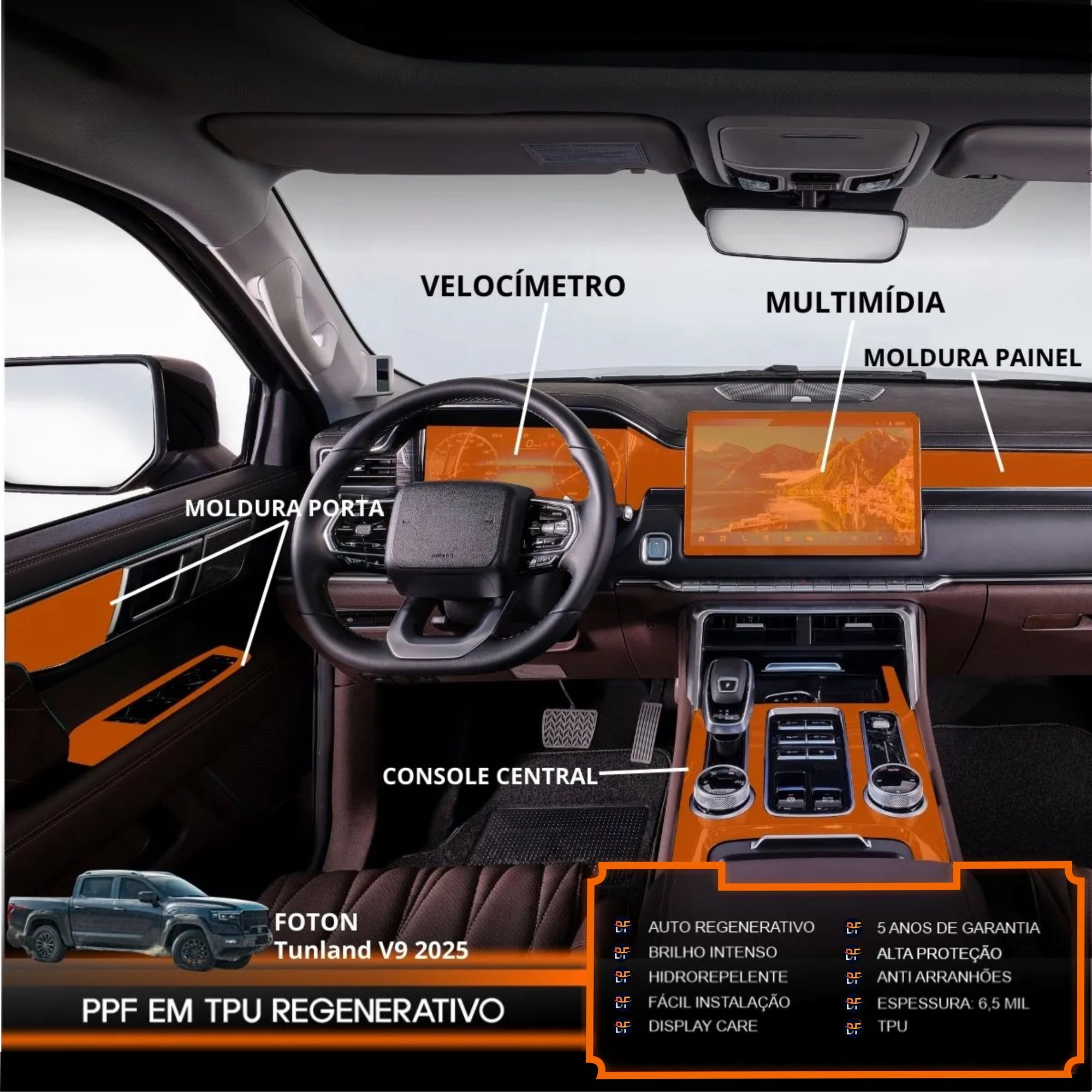 Película PPF Interior Exterior Foton Tunland V9 25
