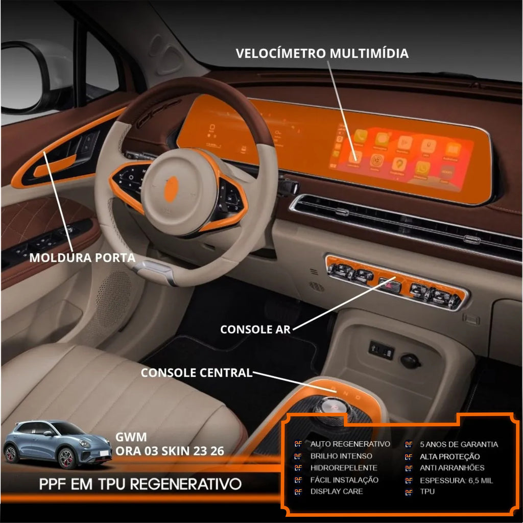 Película PPF Interior e Exterior Ora 03 Skin 2023 a 2026 – Garantia de 5 Anos