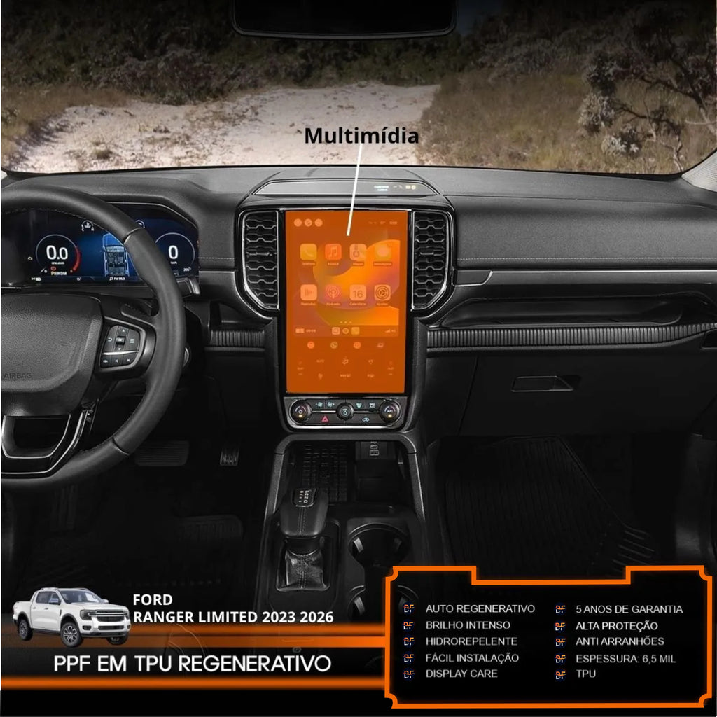 Película PPF Multimídia Ranger Limited 2023 a 2026 – Garantia de 5 Anos