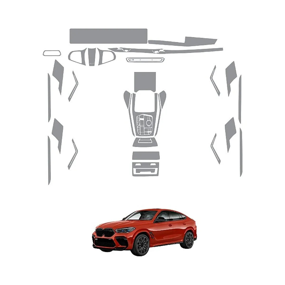 Película PPF Interior Completo BMW X6 2024 a 2025 – Garantia de 5 Anos