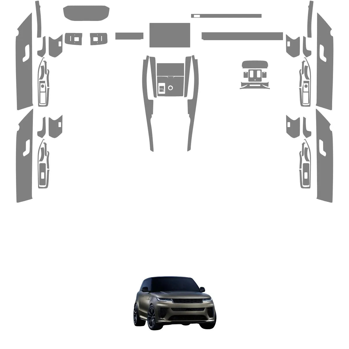 Película PPF Interior Completo Range Rover Sport Dynamic HSE 2023 a 2025 – Garantia de 5 Anos