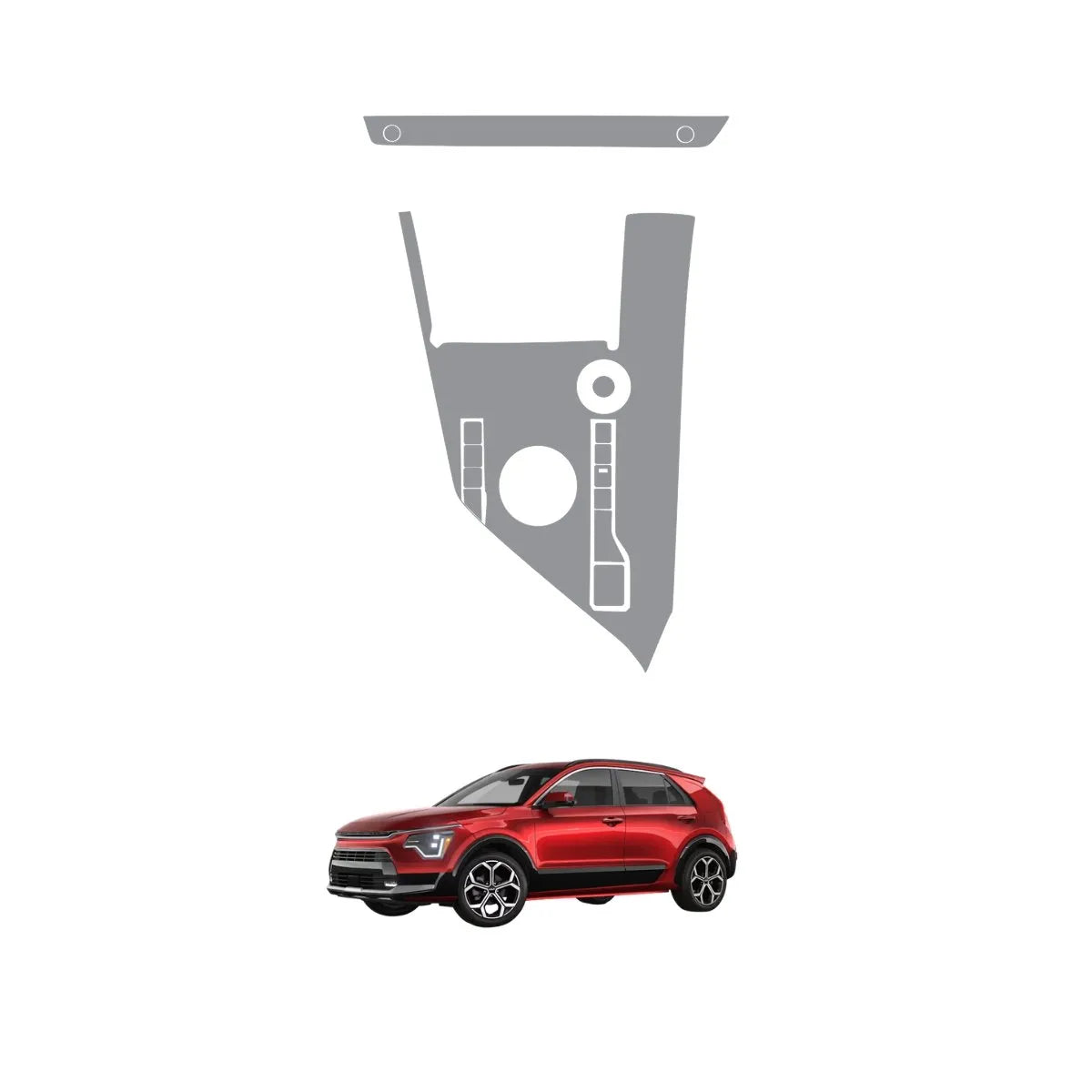 Película PPF Console Central Console Ar Kia Niro Rio 23 25
