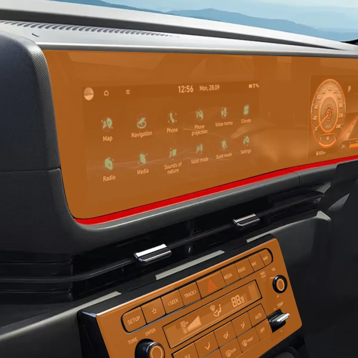 PPF Console Ar Velocímetro Multimídia Creta Platinum 25