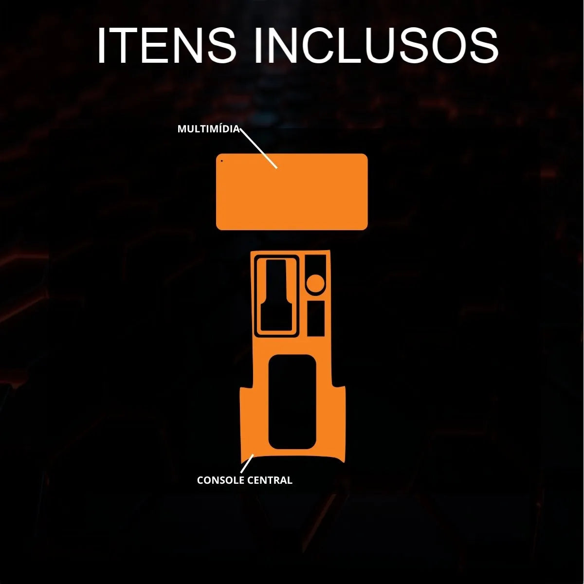 Película PPF Console Central e Multimídia Eclipse Cross HPE-S Black 4x4 2026 – Garantia de 5 Ano