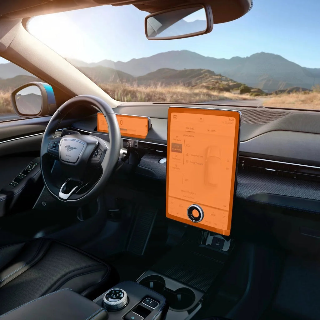 Película PPF Velocímetro e Multimídia Mustang Mach-E 2023 a 2025 – Garantia de 5 Anos