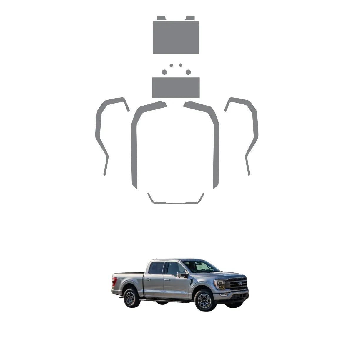 Película PPF Console Central, Console do Ar e Multimídia Ford F-150 2022 a 2025 – Garantia de 5 Anos