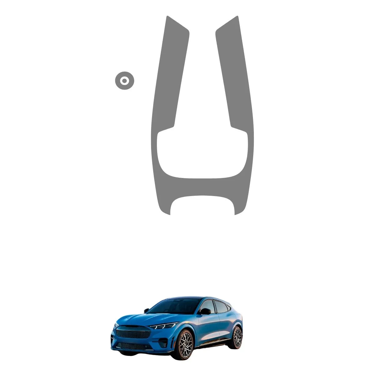 Película PPF Console Central Mustang Mach-E 2023 a 2025 – Garantia de 5 Anos