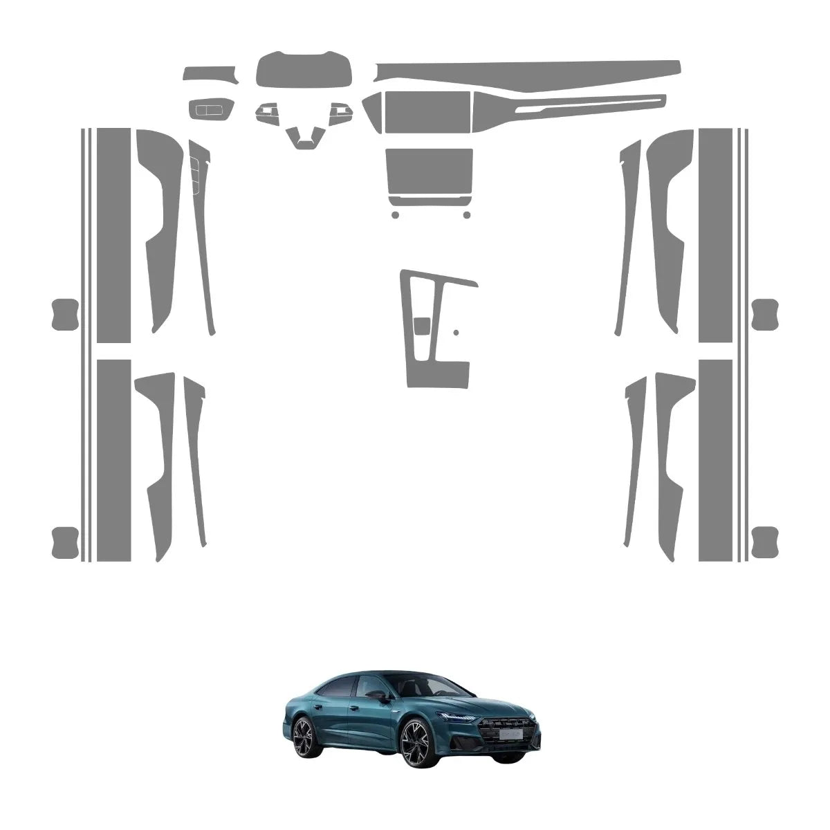 Película PPF Interior e Exterior Audi A7 Performance Black 2020 a 2024 – Garantia de 5 Anos