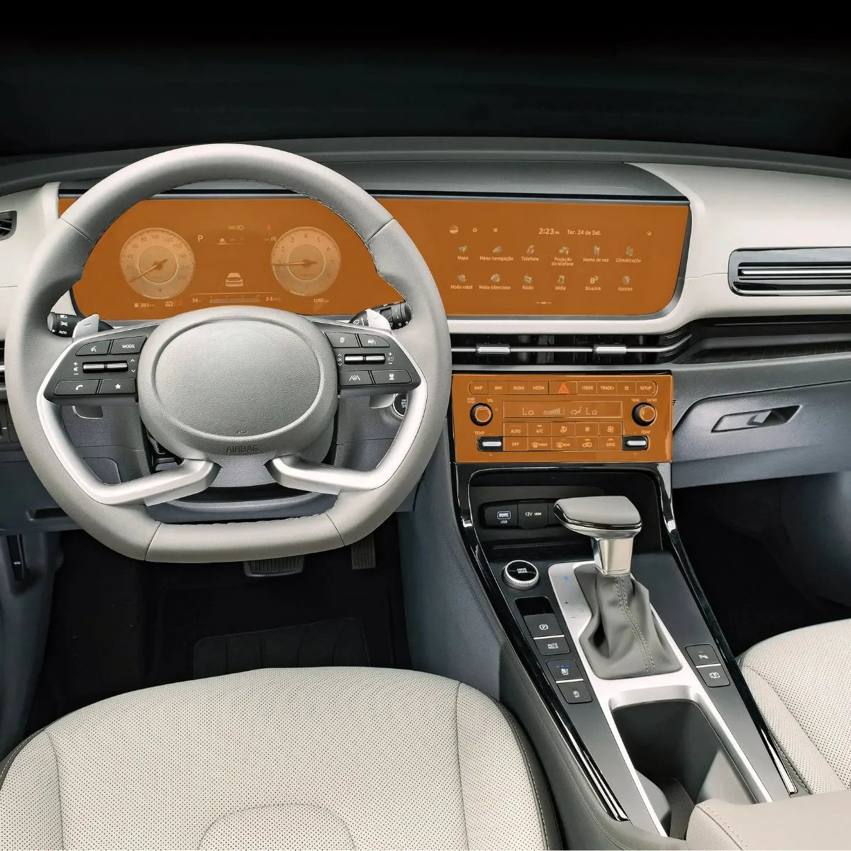 PPF Console Ar Velocímetro Multimídia Creta Platinum 25