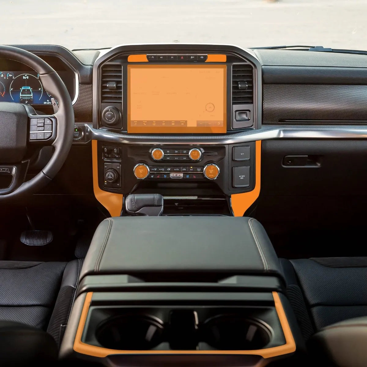 Película PPF Console Central, Console do Ar e Multimídia Ford F-150 2022 a 2025 – Garantia de 5 Anos