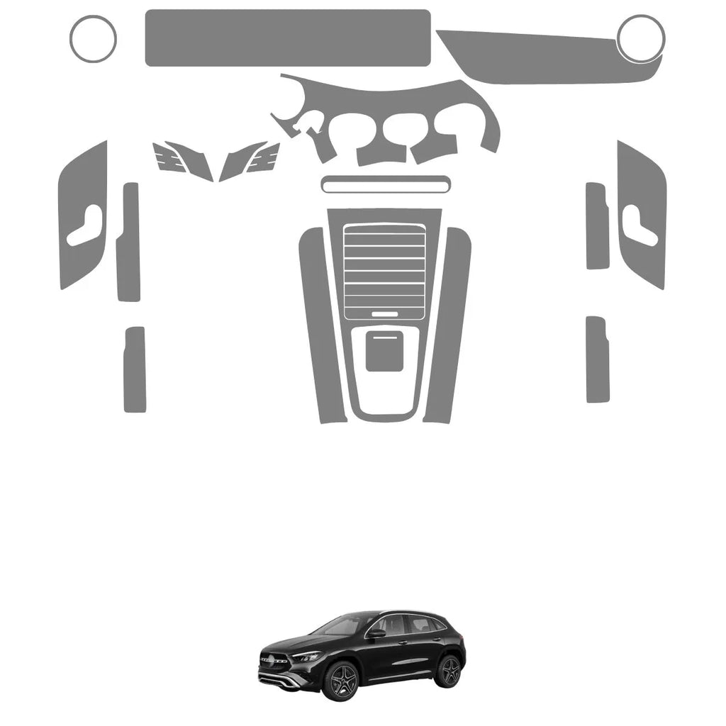 Película PPF Interior Completo GLA 200 Progressive 2024 a 2025 – Garantia de 5 Anos