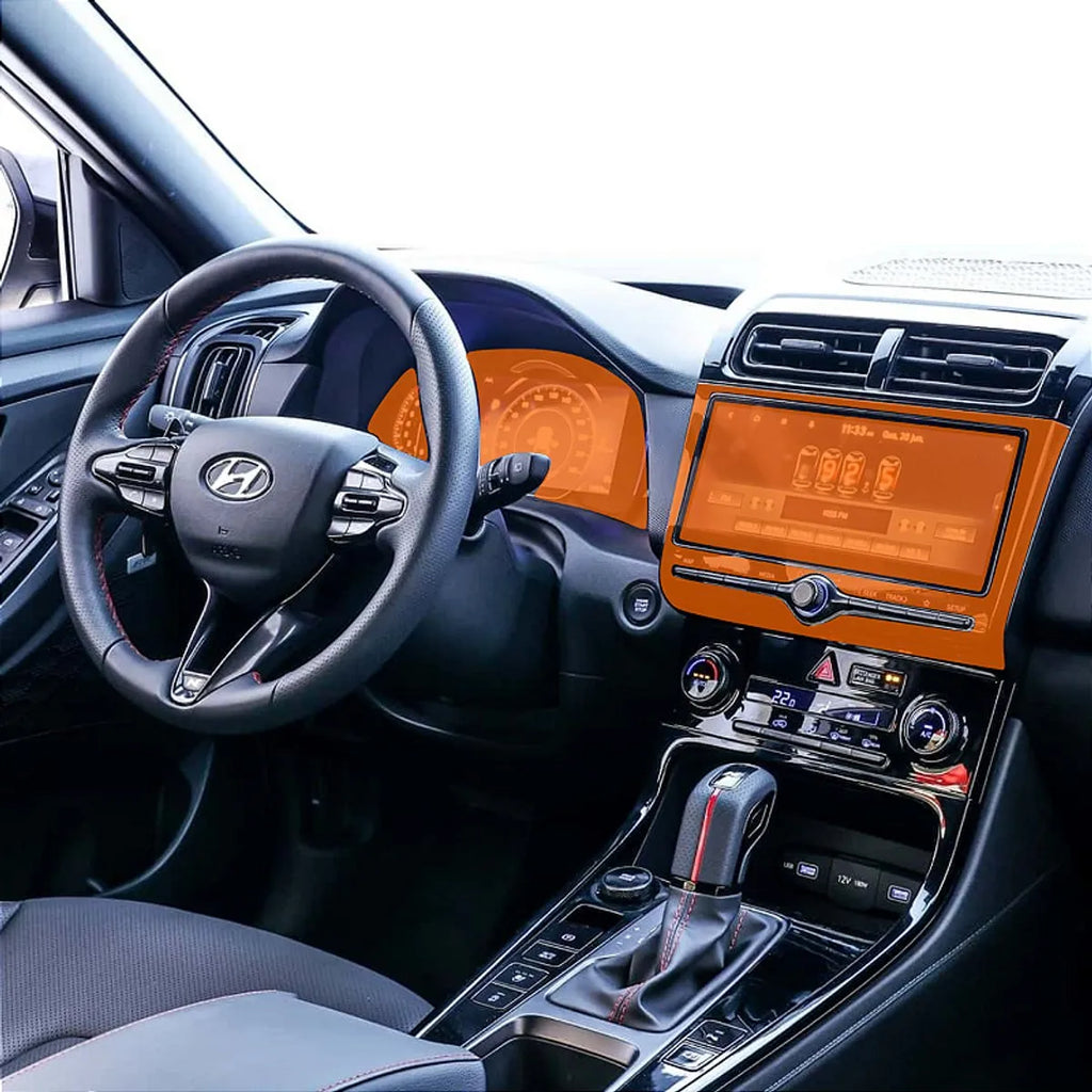 Película PPF Velocímetro Multimídia Hyundai Creta Comfort Plus 22 24