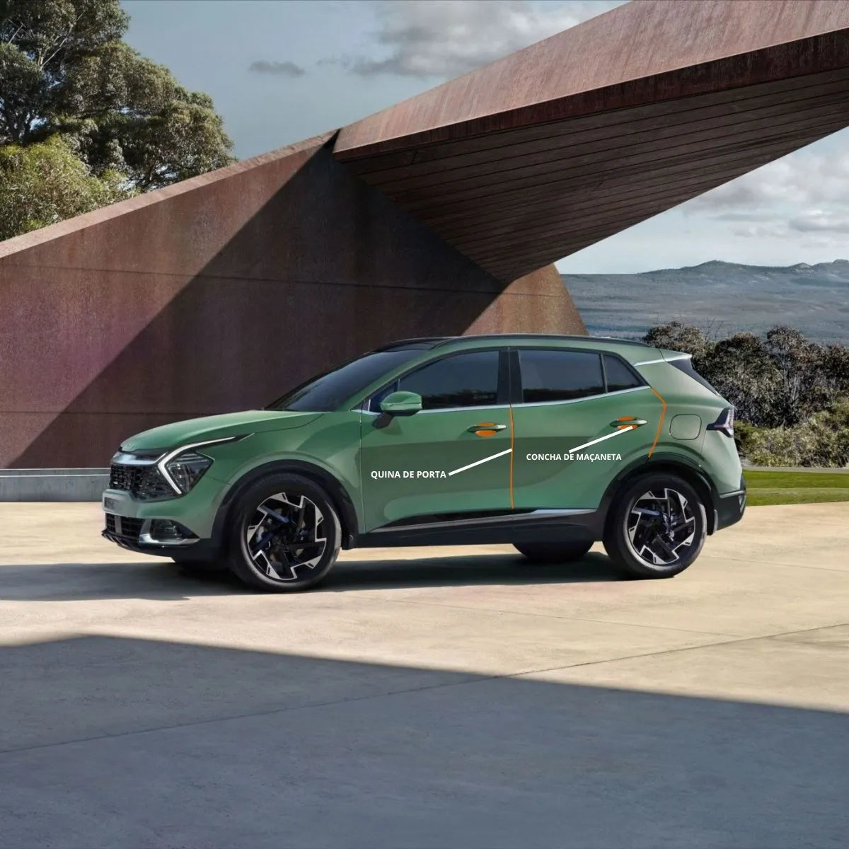 Película PPF Kit Proteção Portas Kia Sportage 24 25