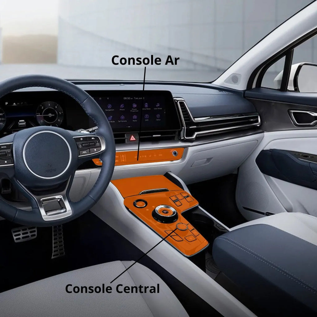 Película PPF Console Central Console Ar Kia Sportage 24 25