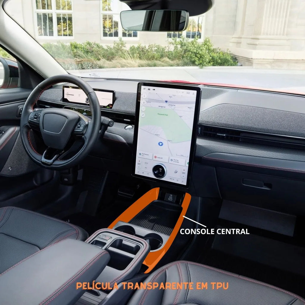 Película PPF Console Central Mustang Mach-E 2023 a 2025