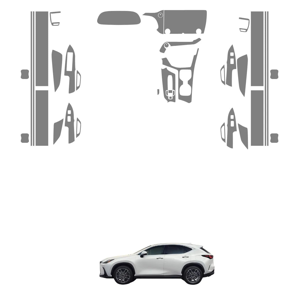 Película PPF Interior Exterior Lexus NX 350h Luxury 23 25