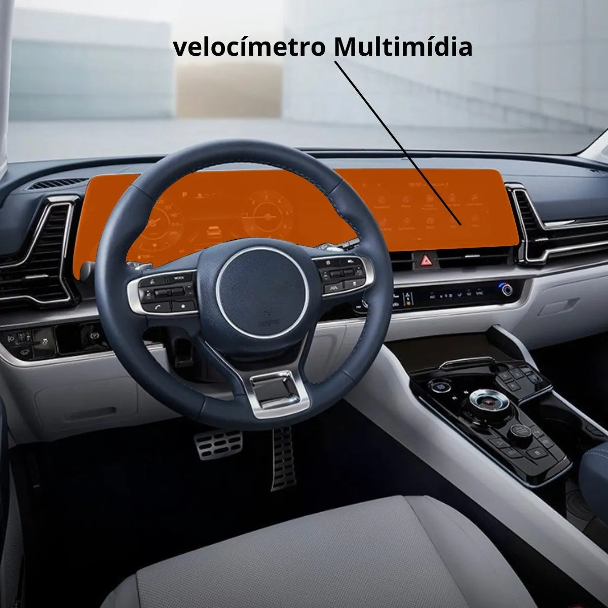 Película PPF Velocímetro Multimídia Kia Sportage 24 25