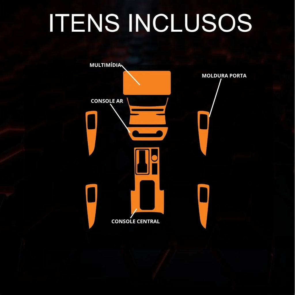 Película PPF Interior Completo Eclipse Cross HPE Black 2026 – Garantia de 5 Anos