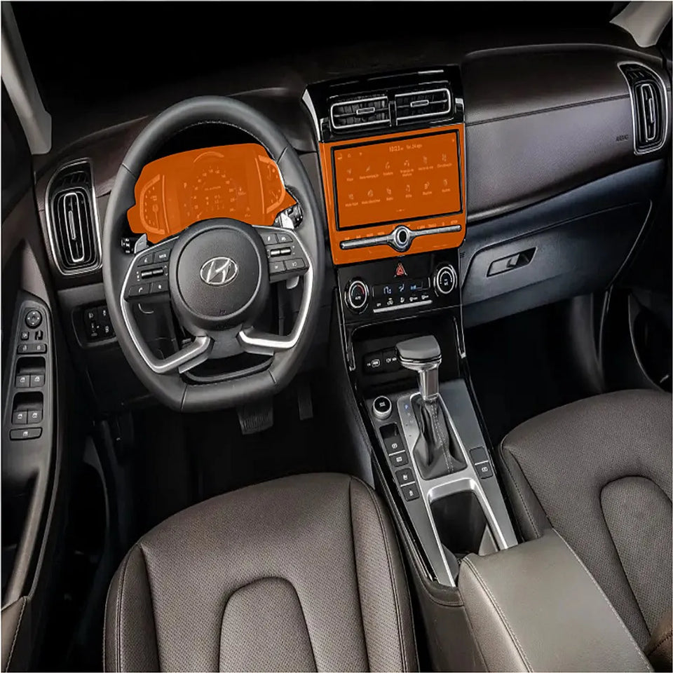 Película PPF Velocímetro Multimídia Hyundai Creta Comfort Plus 22 24