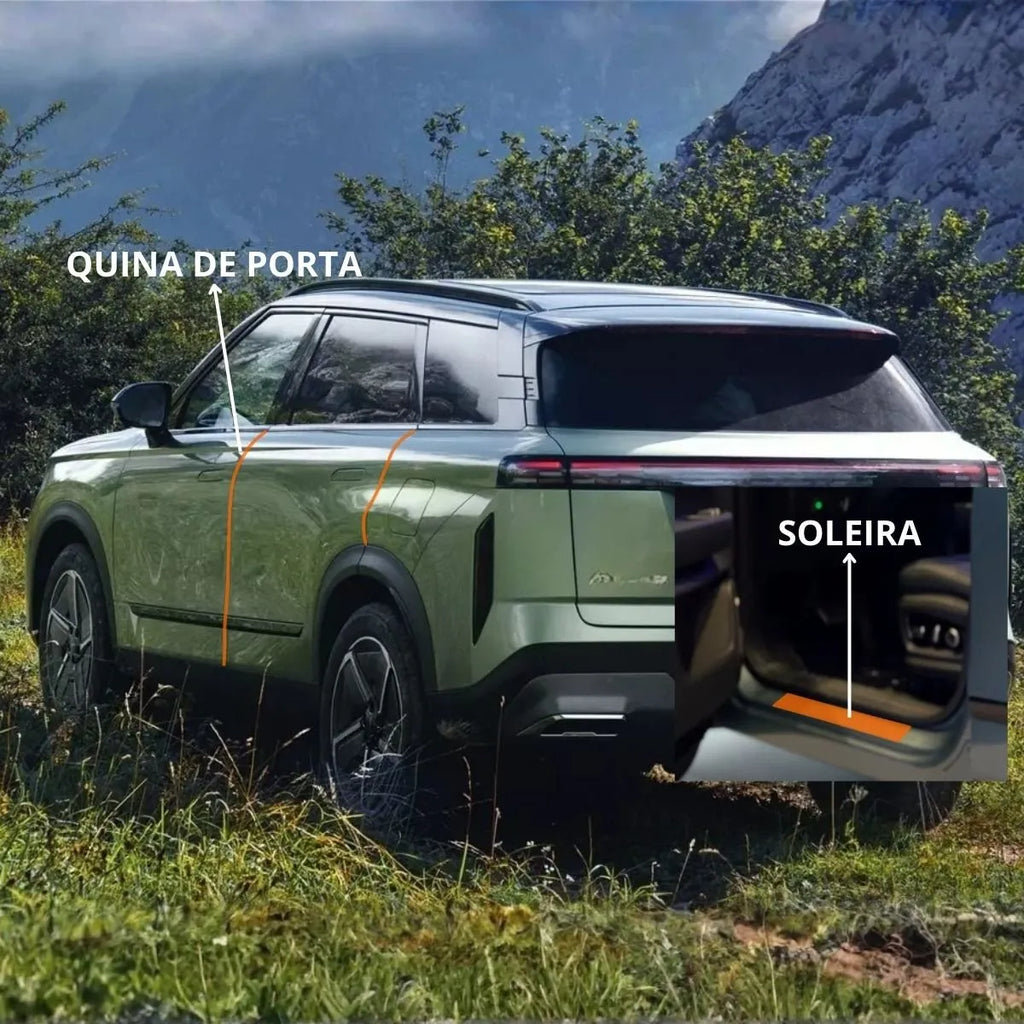 Película PPF Interior e Exterior Jaecoo 7 Luxury 2025/2026 – Quina de Porta, Velocímetro, Multimídia e Soleiras