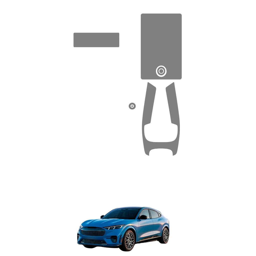 Película PPF Console Central, Velocímetro e Multimídia Mustang Mach-E 2023 a 2025 – Garantia de 5 Anos