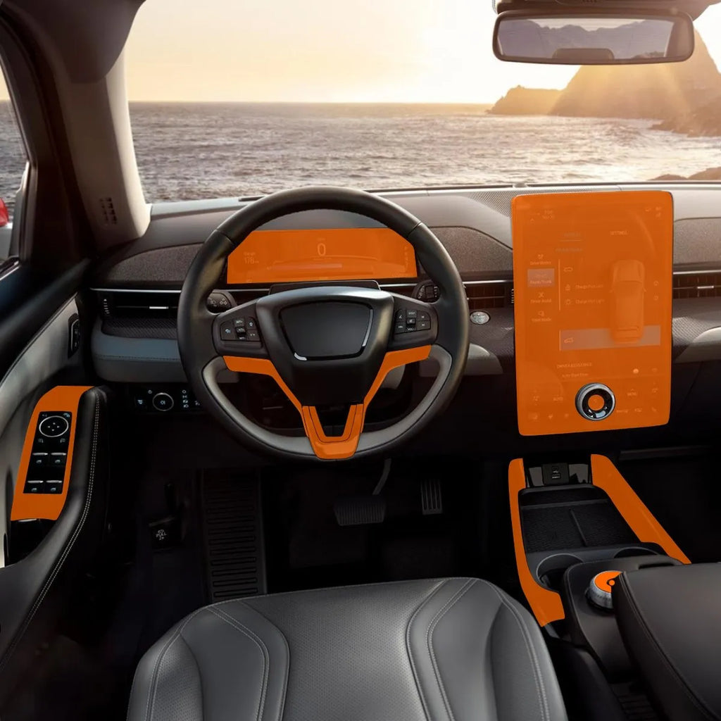 Película PPF Interior Completo Mustang Mach-E 2023 a 2025 – Garantia de 5 Anos