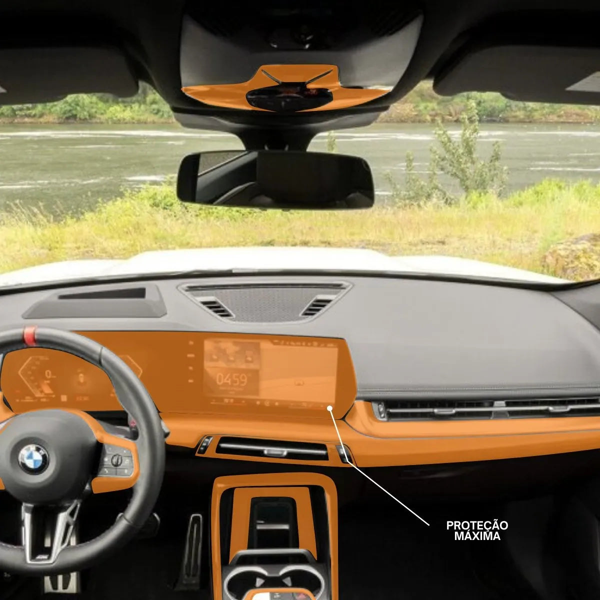 Película PPF Interior Completo Multimídia Fosca BMW X1 23 25