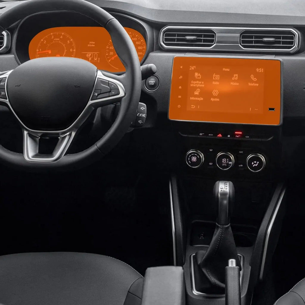 Película PPF Velocímetro e Multimídia Duster Intense Plus MT 2021 a 2025