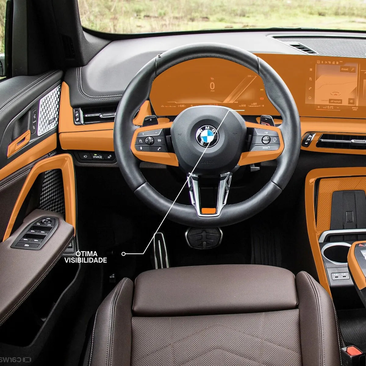 Película PPF Interior Completo Multimídia Fosca BMW X1 23 25