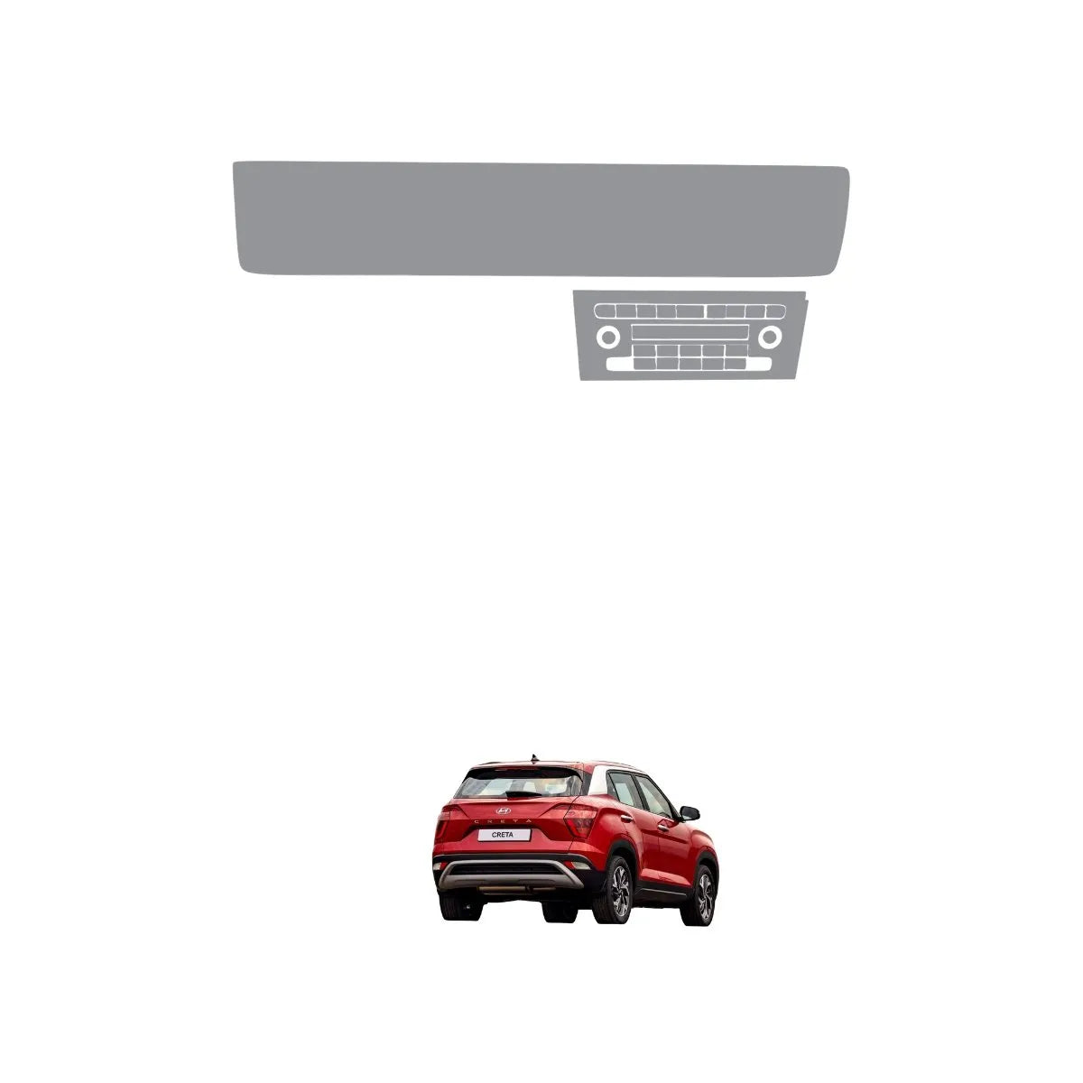 PPF Console Ar Velocímetro Multimídia Creta Platinum 25