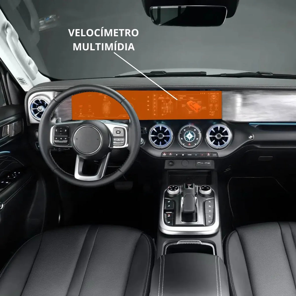 Película PPF Velocímetro e Multimídia Tank 300 – Garantia de 5 Anos