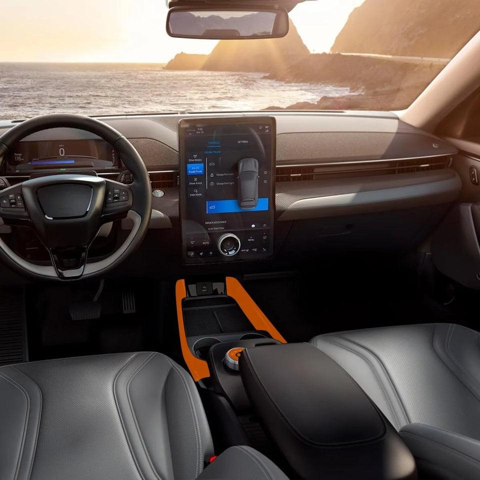 Película PPF Console Central Mustang Mach-E 2023 a 2025 – Garantia de 5 Anos